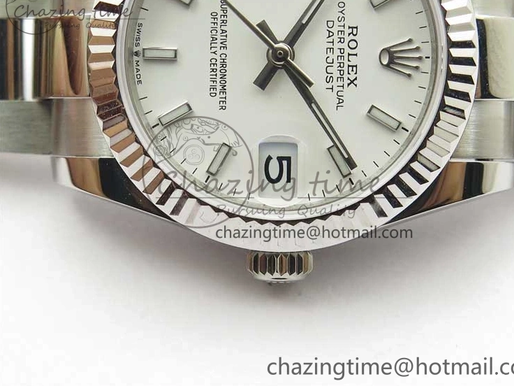 Dial Sticks Oyster White Bracelet Maker Best Edition BP 31mm Marker Datejust 278271 SS on 1227